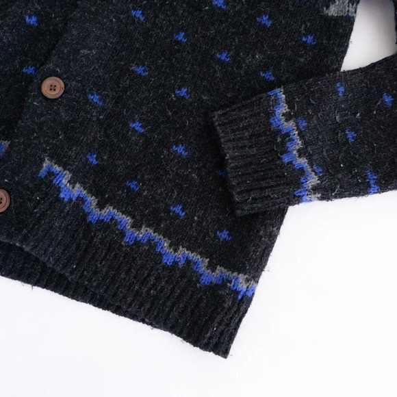 TopMan Black and Blue Knit Cardigan  ~Medium - Picture 13 of 14
